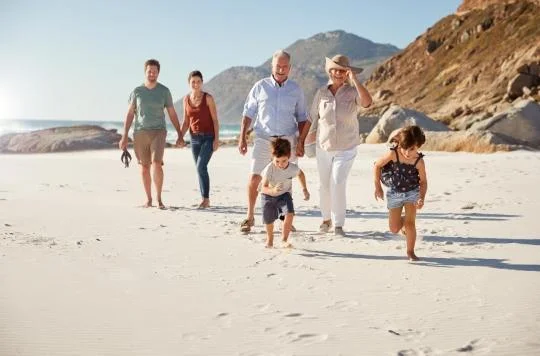 Familie am Strand